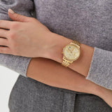 Fossil Neutra Chronograph Gold Dial Gold Steel Strap Watch for Women - ES5219 Buy Now By Fossil