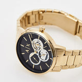 Armani Exchange Cayde Chronograph Black Dial Gold Steel Strap Watch for Men - AX2747 Buy Now By Armani Exchange