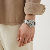 Guess Duke Glitz Black Dial Silver Steel Strap Watch For Men - GW0576G1 Buy Now By Guess