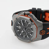 Philipp Plein Hyper Sport Chronograph Black Dial Two Tone Silicone Strap Watch for Men - PWTBA0523 Authentic Buy Shop Now