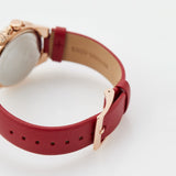 Michael Kors Camille Three Hand Crystals Rose Gold Dial Red Leather Strap Watch For Women - MK4701 Buy Now By Michael Kors