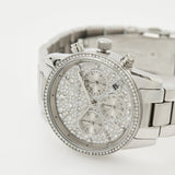 Michael Kors Ritz Chronograph Crystals Silver Dial Silver Steel Strap Watch For Women - MK7301 Buy Now By Michael Kors