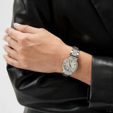 Just Cavalli Donna Glam Silver Dial Silver Steel Strap Watch for Women - RC5L098M0015