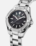 Tag Heuer Aquaracer Quartz Diamonds Black Dial Silver Steel Strap Watch for Women - WAY131P.BA0748 Buy Now By Tag Heuer