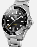 Tag Heuer Aquaracer Caliber 5 Black Dial Silver Steel Strap Watch for Men - WAY201A .BA0927 Buy Now By Tag Heuer