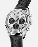 Tag Heuer Carrera Chronograph 60th Anniversary Silver Dial Black Leather Strap Watch for Men - CBK221H.FC8317 Buy Now By Tag Heuer