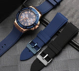 Guess Rigor Blue Dial Blue Silicone Strap Watch For Men - W0247G3 Buy Now By Guess