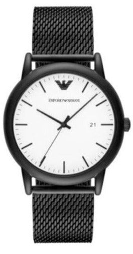 Emporio Armani Luigi White Dial Black Mesh Bracelet Watch For Men - AR11046 Buy Now By Emporio Armani