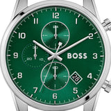 Hugo Boss Skymaster Green Dial Silver Mesh Bracelet Watch for Men - 1513938 Buy Now By Hugo Boss