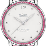 Coach Delancey White Dial Red Leather Strap Watch for Women - 14502879 Buy Now By Coach