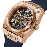 Guess Prodigy Multifunction Navy Blue Dial Blue Silicone Strap Watch For Men - GW0569G3 Buy Now By Guess
