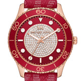 Michael Kors Runway Three-Hand Quartz Red Dial Red Leather Strap Watch For Women - MK7179 Buy Now By Michael Kors