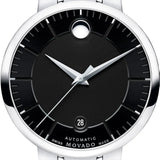 Movado 1881 Automatic Black Dial Silver Steel Strap Watch for Men - 606914 Buy Now By Movado
