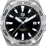 Tag Heuer Aquaracer Black Dial Silver Steel Strap Watch for Men - WBD1110.BA0928 Buy Now By Tag Heuer
