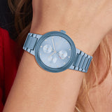 Tommy Hilfiger Joy Chronograph Blue Dial Blue Steel Strap Watch For Women - 1782535 Buy Now By Tommy Hilfiger