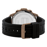 Tommy Hilfiger Luca Chronograph Black Dial Black Rubber Strap Watch For Men - 1710491 Buy Now By Tommy Hilfiger