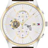 Tommy Hilfiger Weston Chronograph Silver Dial Brown Leather Strap Watch For Men - 1710501 Buy Now By Tommy Hilfiger
