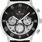 Tommy Hilfiger Legend Chronograph Black Dial Black Leather Strap Watch For Men - 1710565 Buy Now By Tommy Hilfiger
