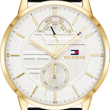 Tommy Hilfiger Hunter White Dial Black Leather Strap Watch for Men - 1791606 Buy Now By Tommy Hilfiger