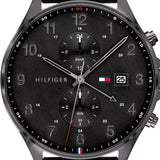 Tommy Hilfiger West Chronograph Black Dial Black Leather Strap Watch For Men - 1791711 Buy Now By Tommy Hilfiger