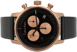 Calvin Klein City Chronograph Black Dial Black Leather Strap Watch for Men - K2G17TC1 Buy Now By Calvin Klein