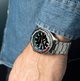 Seiko 5 Sports SKX Series Regatta Timer Retro Blue Dial Silver Steel Strap Watch For Men - SRPK13K1 Buy Now By Seiko