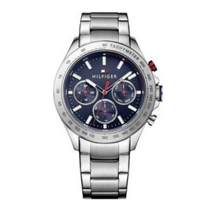 Tommy Hilfiger Hudson Chronograph Quartz Blue Dial Silver Steel Strap Watch For Men - 1791228 Buy Now By Tommy Hilfiger
