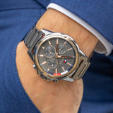 Tommy Hilfiger Mason Grey Dial Grey Steel Strap Watch for Men - 1791790 Buy Now By Tommy Hilfiger
