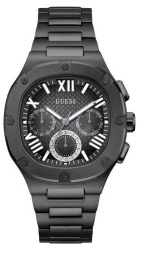 Guess Headliner Multifunction Black Dial Black Steel Strap Watch For Men - GW0572G3 Buy Now By Guess
