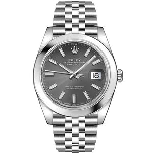 Rolex Datejust 41 Oyster Grey Dial Silver Oystersteel Bracelet Watch for Men - M126300-0008 Buy Now By Rolex