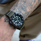 Seiko 5 Sport Automatic Black Dial Green Nylon Strap Watch For Men - SRPD65K4 Buy Now By Seiko