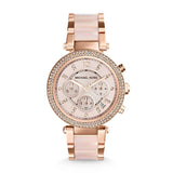 Michael Kors Parker Pink Dial Two Tone Steel Strap Watch for Women - MK6110 Buy Now By Michael Kors