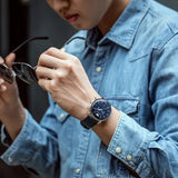 Emporio Armani Aviator Blue Dial Blue Leather Strap Watch For Men - AR11105 Buy Now By Emporio Armani