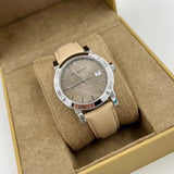 Burberry The City Beige Dial Beige Leather Strap Watch for Women - BU9107 Buy Now By Burberry