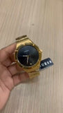 Guess Scope Quartz Black Dial Gold Steel Strap Watch for Men - GW0427G2 Buy Now By Guess