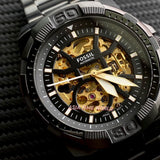 Fossil Bronson Automatic Skeleton Black Dial Black Steel Strap Watch for Men - ME3217 Buy Now By Fossil