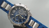 Guess Sport Multifunction Blue Dial Blue Rubber Strap Watch For Men - W0167G3 Buy Now By Guess