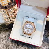 Guess Starlight Diamonds White Dial White Rubber Strap Watch for Women - W0846L5 Buy Now By Guess