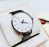 Calvin Klein Even White Dial Black Leather Strap Watch for Women - K7B211C6 Buy Now By Calvin Klein