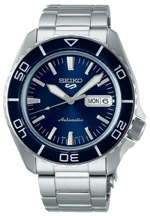 Seiko 5 Sports Automatic Blue Dial Silver Steel Strap Watch for Men - SRPK97K1 Buy Now By Seiko