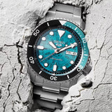 Seiko 5 Sports SKX Skeleton Green Dial Silver Steel Strap Watch For Men - SRPJ45K1 Buy Now By Seiko
