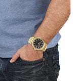 Salvatore Ferragamo F-80 Classic Black Dial Gold Steel Strap Watch for Men - SFHY00821 Buy Now By Salvatore Ferragamo