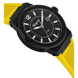 Salvatore Ferragamo F-80 Classic Black Dial Yellow Rubber Strap Watch for Men - SFHY01522 Buy Now By Salvatore Ferragamo