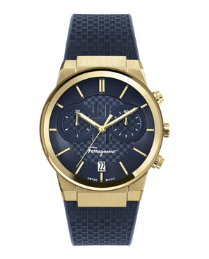 Salvatore Ferragamo Sapphire Chrono Blue Dial Blue Silicone Strap Watch for Men - SFME00221 Buy Now By Salvatore Ferragamo