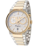 Salvatore Ferragamo F-80 Classic White Dial Two Tone Steel Strap Watch for Men - SFME00821 Buy Now By Salvatore Ferragamo