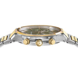 Salvatore Ferragamo Sapphire Chrono Green Dial Two Tone Steel Strap Watch for Men - SFME01223 Buy Now By Salvatore Ferragamo