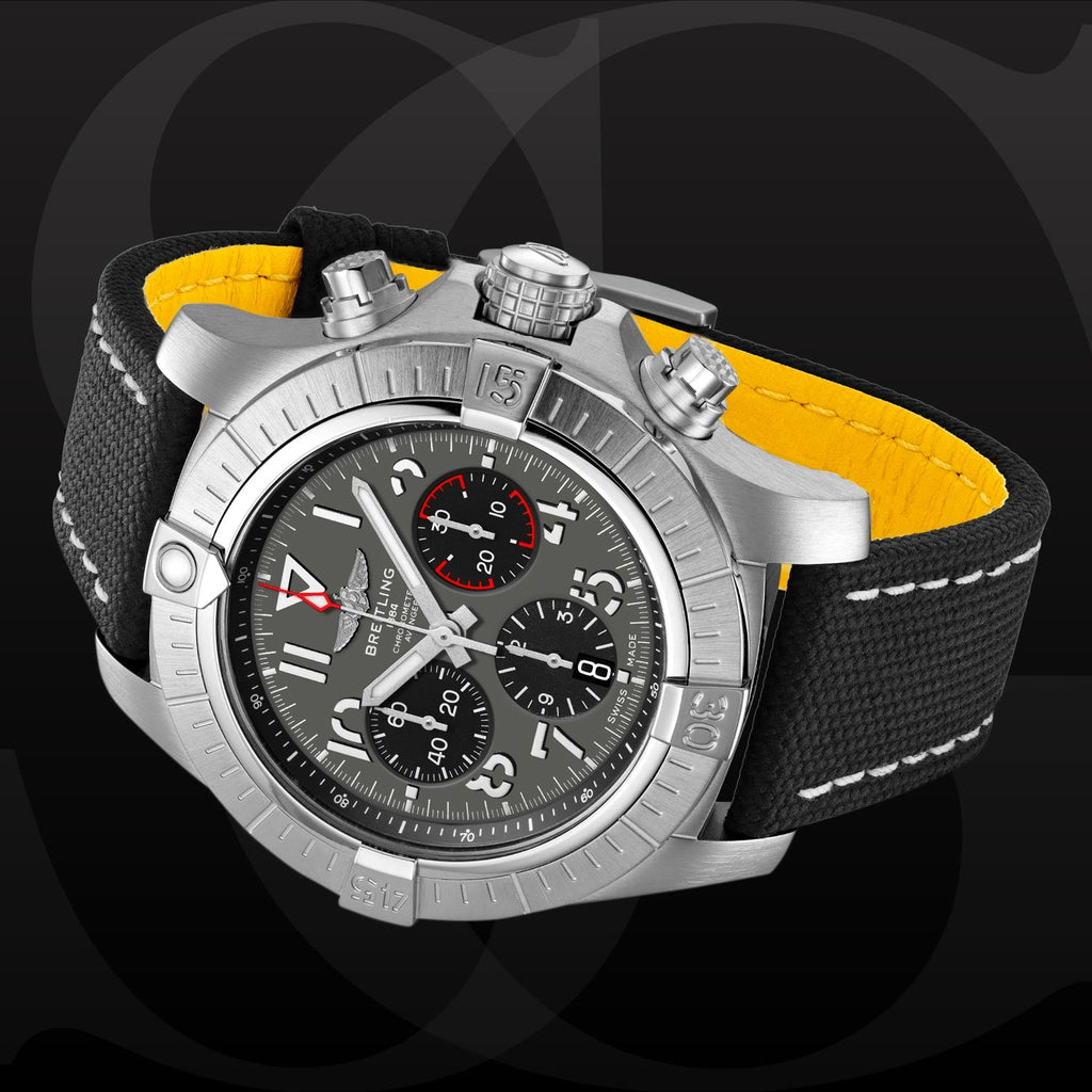 Breitling Avenger B01 Chronograph 45 Anthracite Dial Black Nylon Strap Watch for Men - AB01821A1B1X1 Buy Now By Breitling