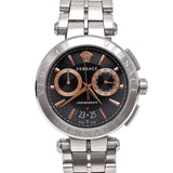 Versace Aion Chronograph Black Dial Silver Steel Strap Watch For Men - VE1D01019 Buy Now By Versace