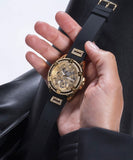 Guess Queen Quartz Gold Dial Black Silicone Strap Watch For Women - GW0536L3 Buy Now By Guess