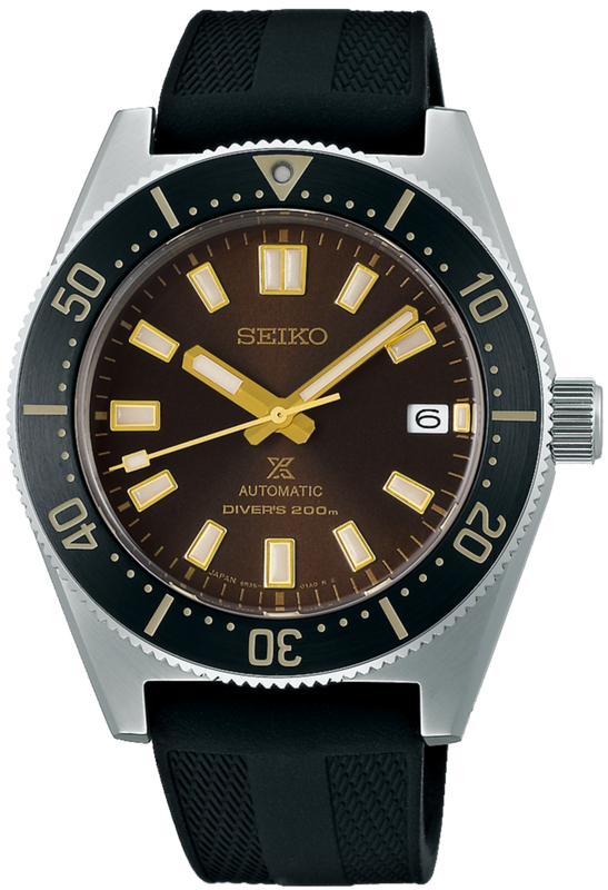 Seiko Prospex 1965 Diver's Modern Re-Interpretation Automatic Brown Dial Black Rubber Strap Watch For Men - SPB147J1 Buy Now By Seiko